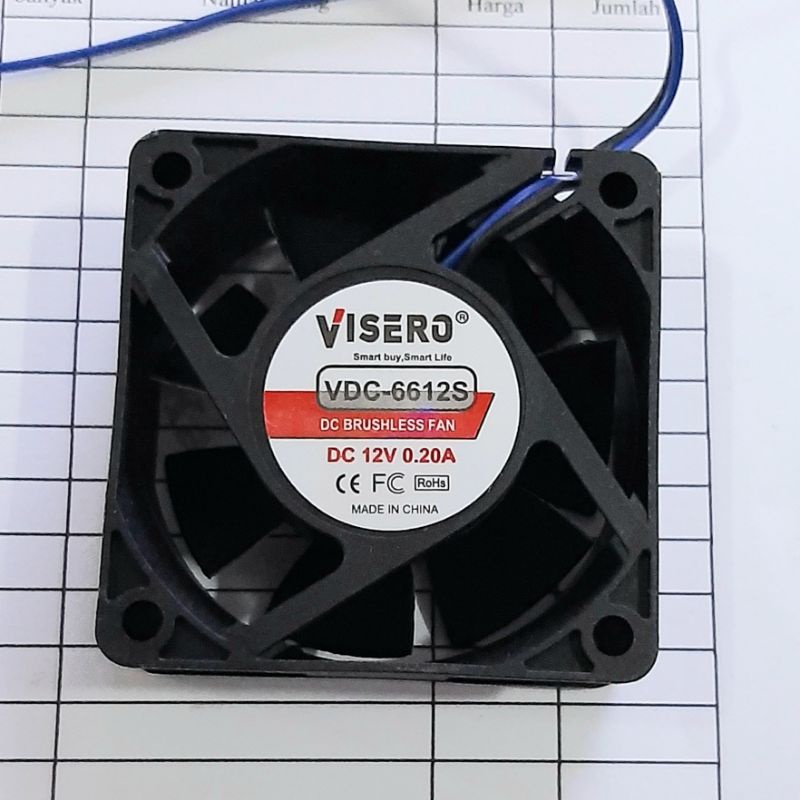 KIPAS PENDINGIN FAN DC 6X6 CM 12VOLT KIPAS POWER