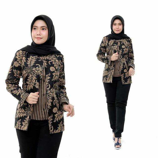 kemeja batik wanita / seragam guru / baju kerja wanita