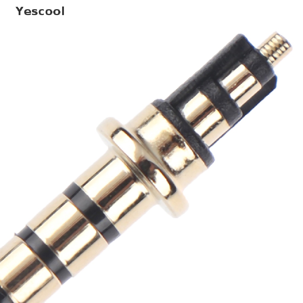 Yescool 2pcs / lot plug jack 3.5mm 90 Derajat 3 4 pole 3.5 Lapis Emas