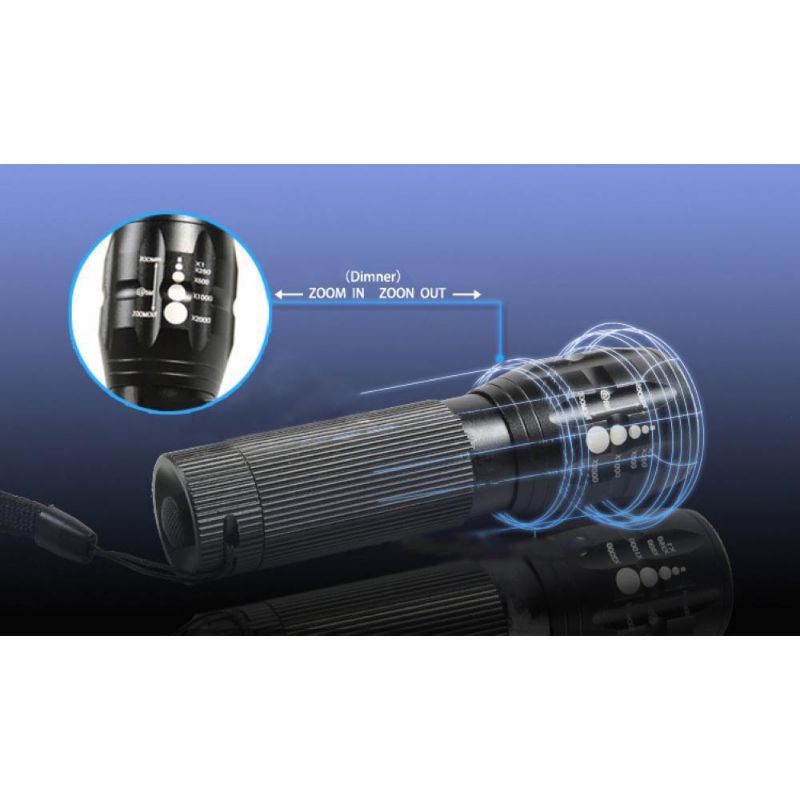 Senter LED Flashlight Cree Q5 2000 Lumens - LF000U01