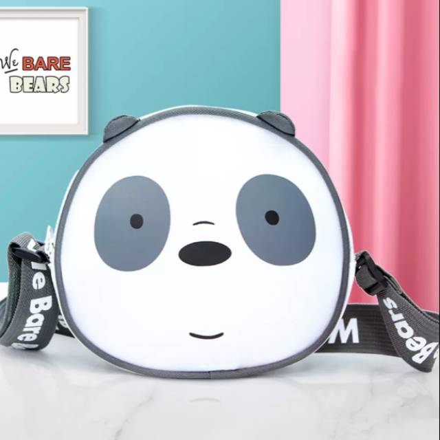 Miniso tas selempang wanita Sling bag karakter lucu we bare bears