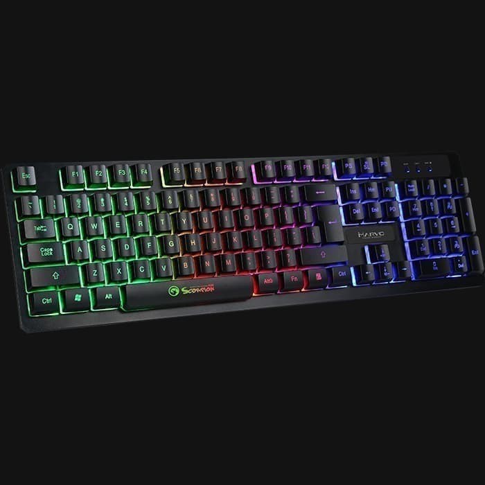 Keyboard Gaming Marvo Scorpion K616A Slim bezel design