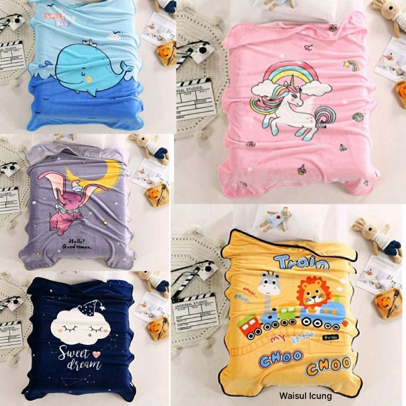 Selimut Bulu Anak Halus Lembut Adem Anak Premium Quality Import Selimut Anak Bulu