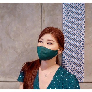 Masker Kain 3 LAPIS TERMURAH warna  HIJAU TEAL GREEN  Tosca 