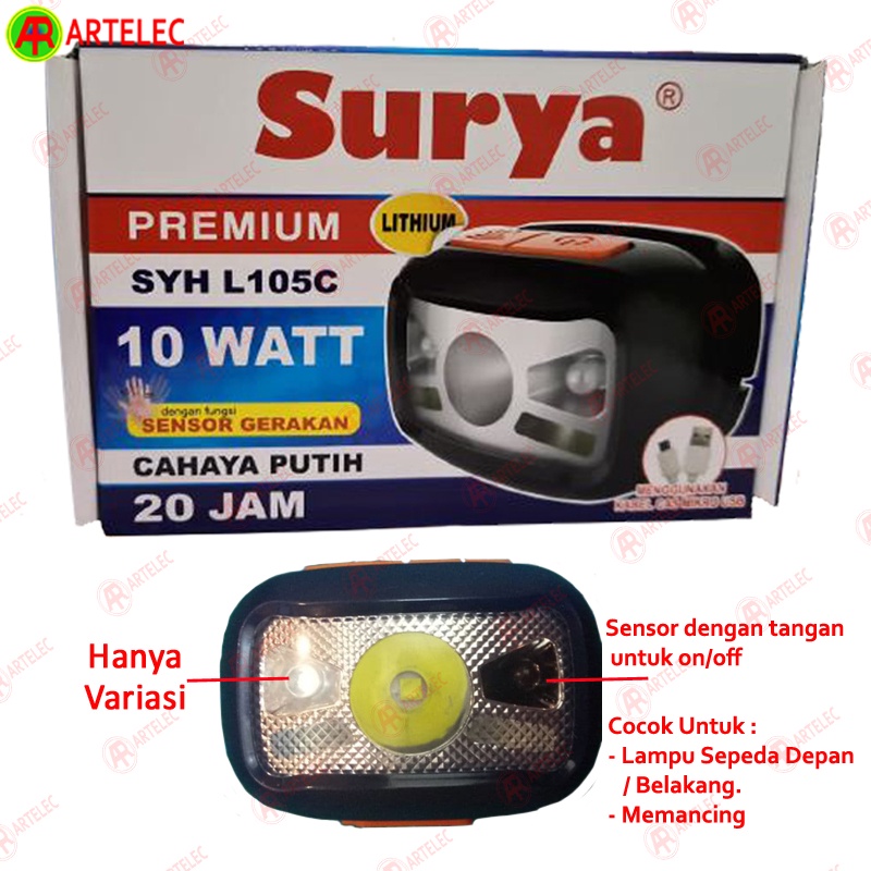 Senter Kepala Surya L-105C | L105C 10w Senter Lampu sepeda (bukan Luby L-2882)