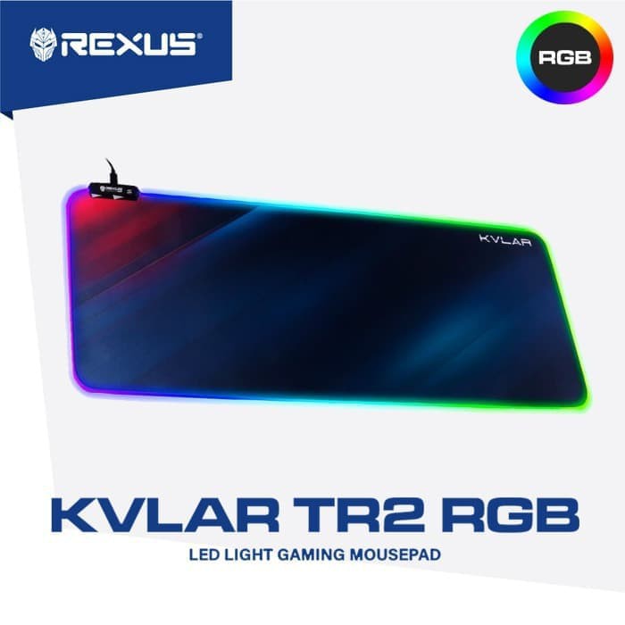 Mouse pad gaming RGB rexus XL Kvlar TR2 - Mousepad extended speed type