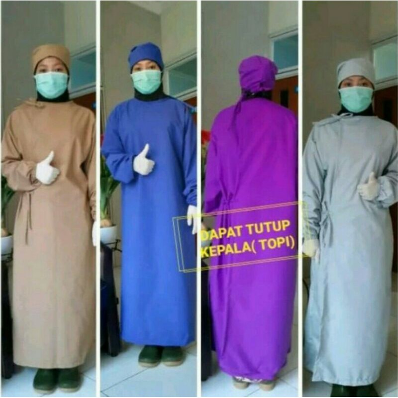 jubah gaun bedah operasi apd/bahan taslan waterprof / surgical gown