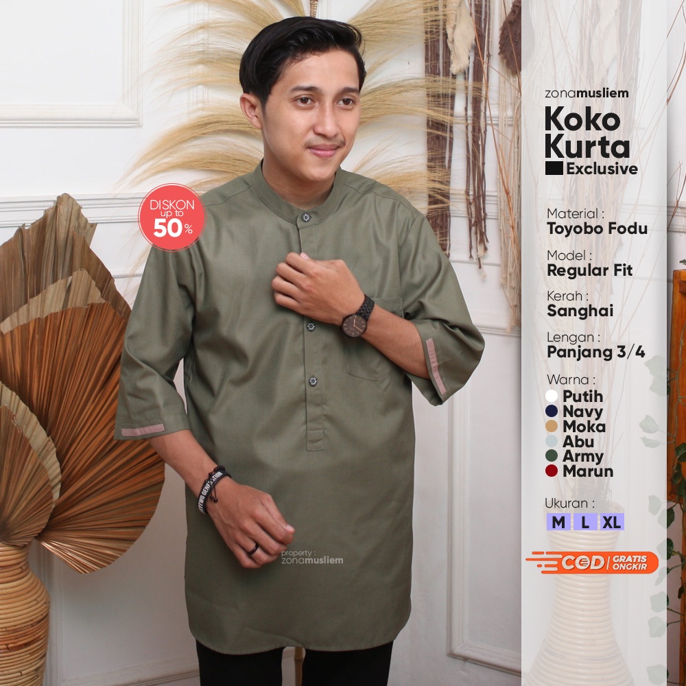 Baju bsju Bju pria koko kokoh kurta kemko kemeja Koko outfit fashion muslim Pria cowok cowo laki lak