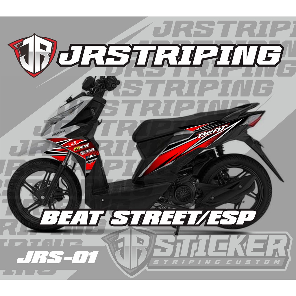 STRIPING STICKER  BEAT STREET / BEAT FI ESP / BEAT FI NEW 2016 2017 2018 2019- STRIPING VARIASI CUST