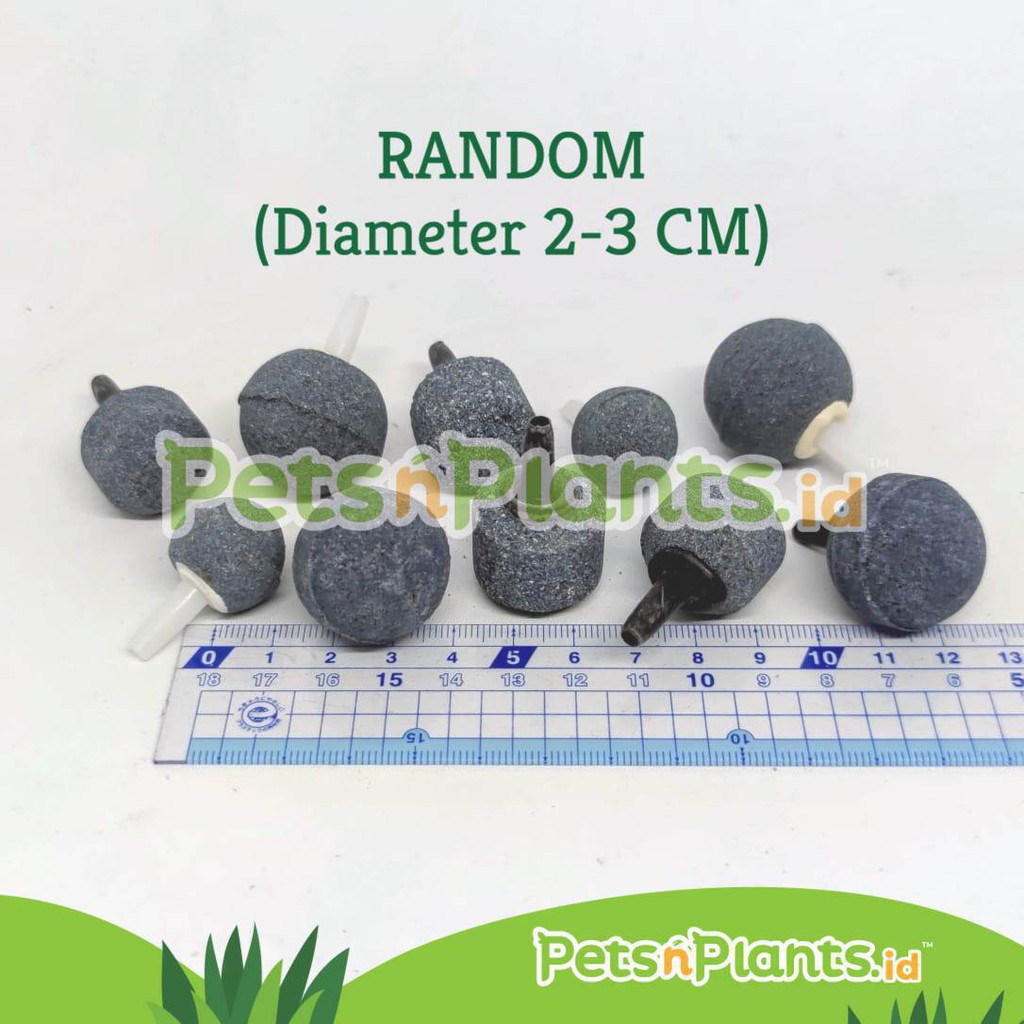 Batu Gelembung Udara Aerator Akuarium Hidroponik Air Stone Bulat 2 CM 3 CM