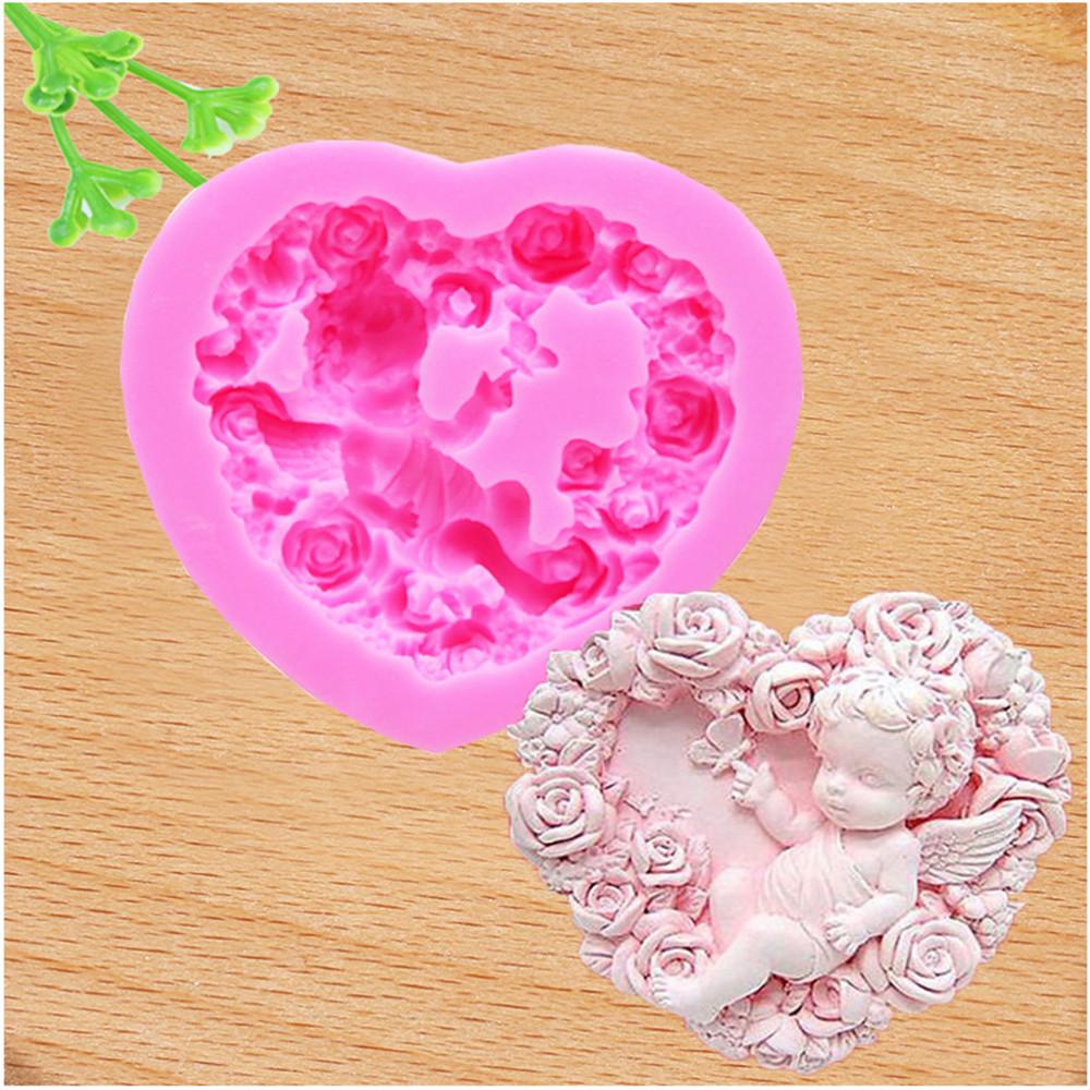 R-flower Cake Cetakan Silikon Jelly Puding DIY Love Rose Valentine Day Baking Mold