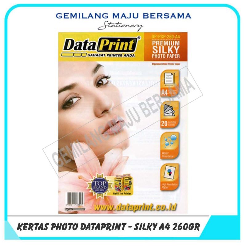 

Kertas Photo Dataprint A4 260gr (Glossy / Silky)