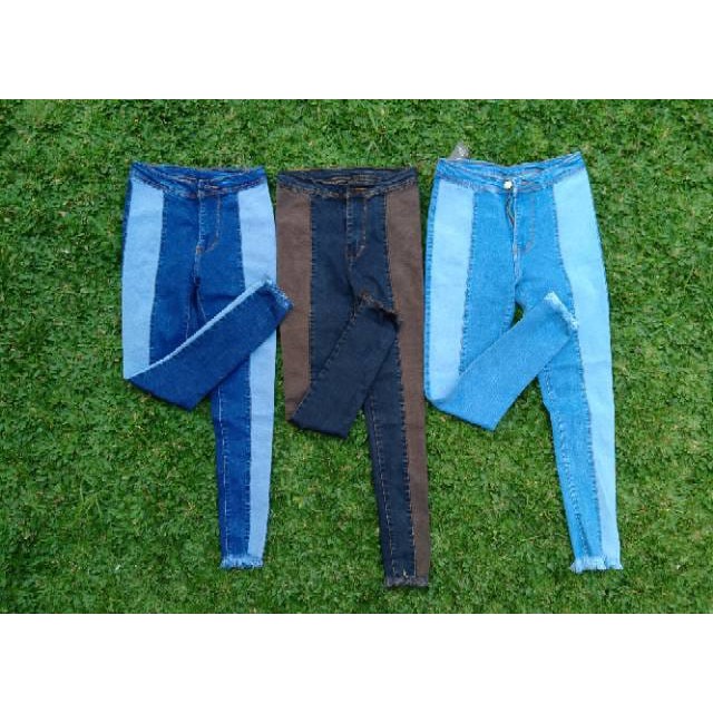 Highwaist Kulot Jeans Wanita Loose street