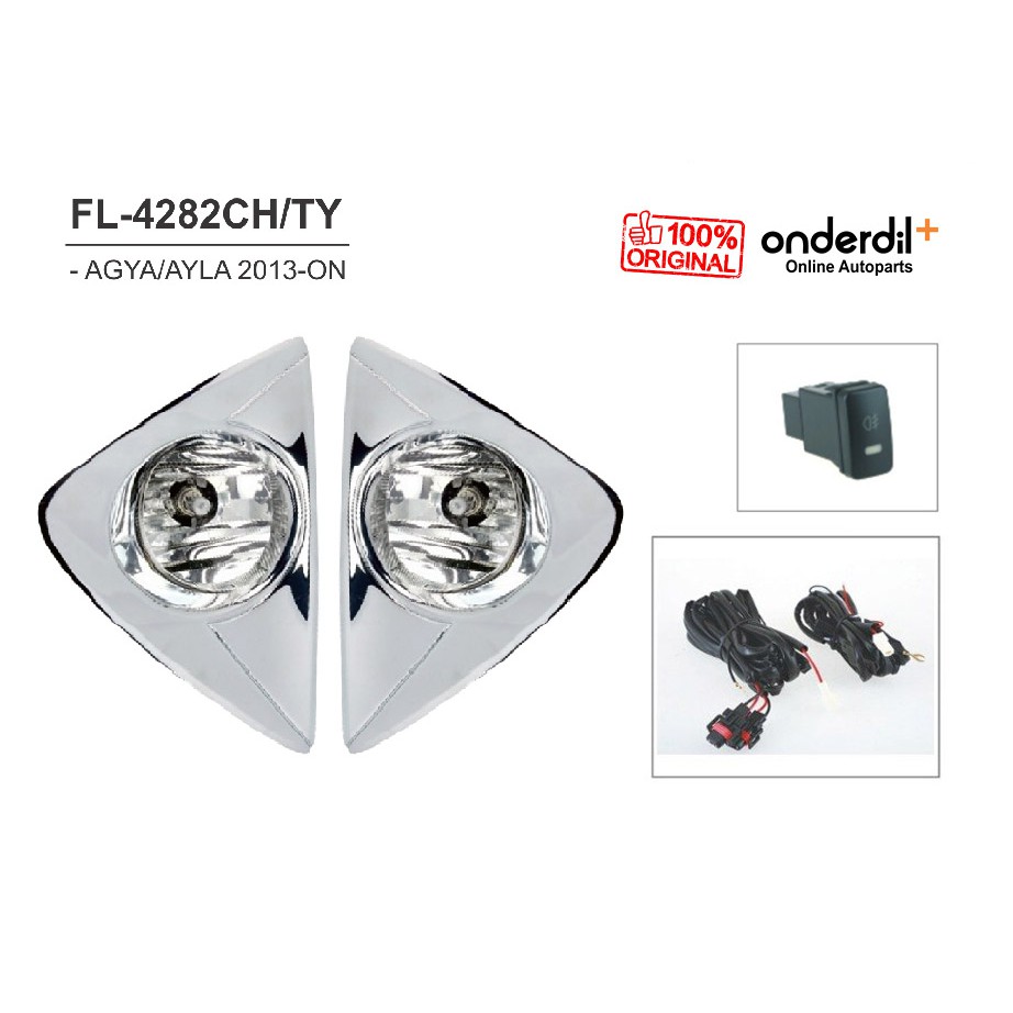 Foglamp Set Agya 2013 - 2016 Original RWB