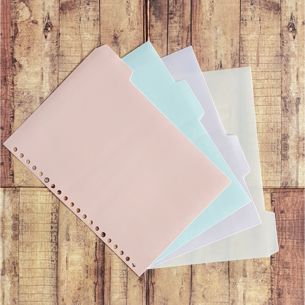 Pembatas Binder Wengu Warna Pastel A5 / B5 - Wengu Divider isi 4 Lembar