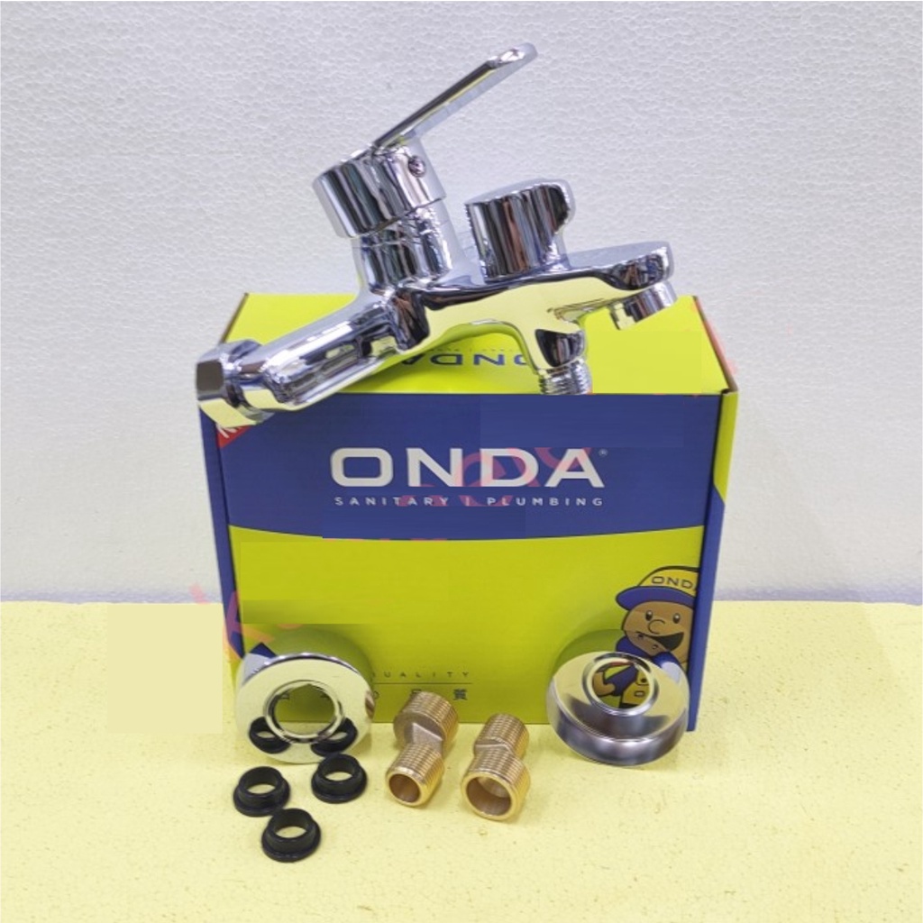 ONDA BATH-TUL Kran Bathub Mixer Keran Double Tap Panas Dingin 1/2&quot;