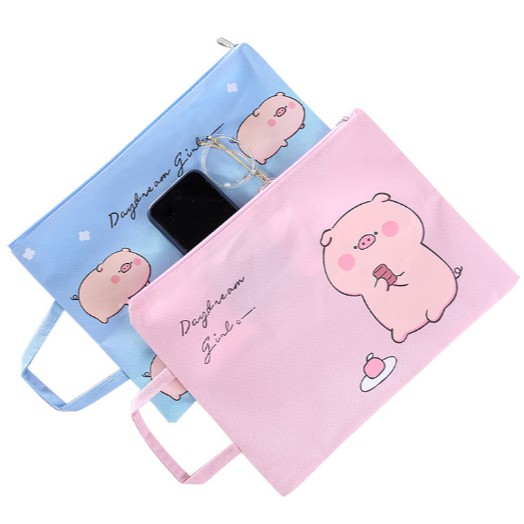 

File Holder A4 Pouch Cute Pig Map File A4 819-90