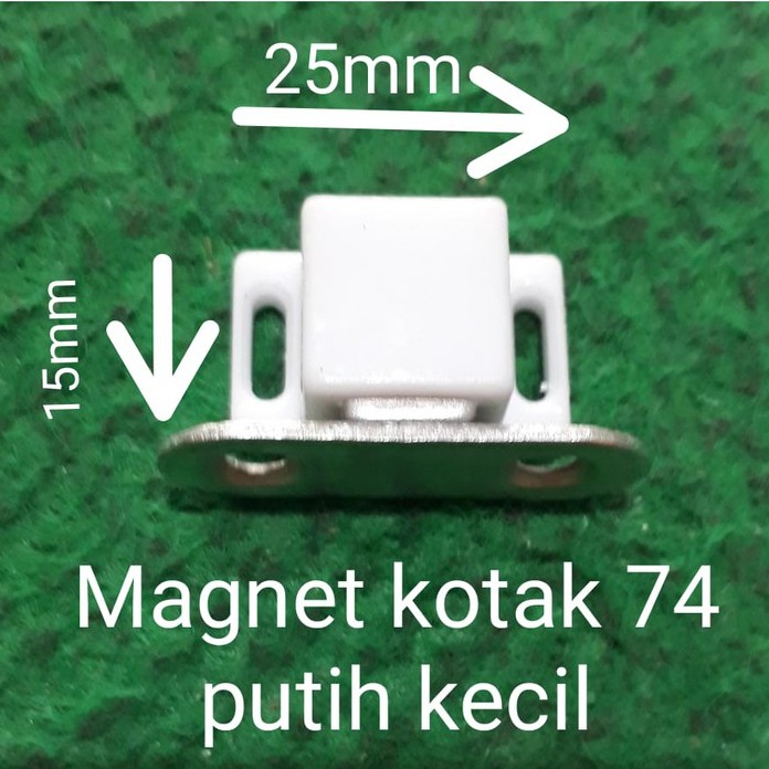 Magnet Kotak 74 KECIL Putih Kayu Door Stoper Pintu Lemari Magnit Pintu Lemari Push Open