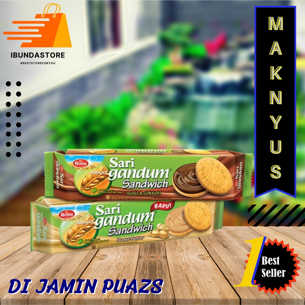 Roma Sari Gandum 115 Gram / Biskuit Gandum / Camilan / Snack Murah Surabaya / Agen Trusted Surabaya 