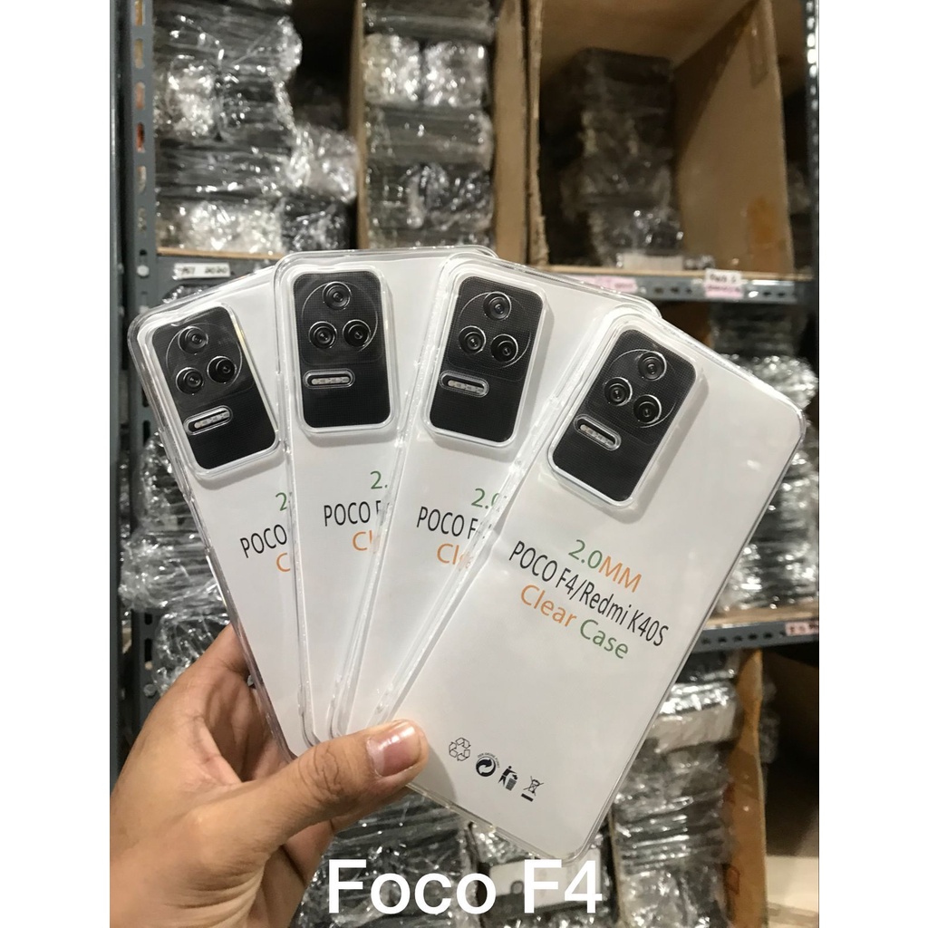 Soft Case OEM Transparan Xiaomi Poco F4 5G / F4 GT / Redmi K40S / K50 Gaming / Note 9 Clear Ultra Thin TEBAL 2.0mm SUPER CLEAR