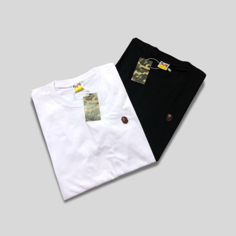 KAOS BAPE SMALL LOGO | BAJU BAPE | T-SHIRT BAPE FULL TAG MIRROR 1:1 PREMIUM
