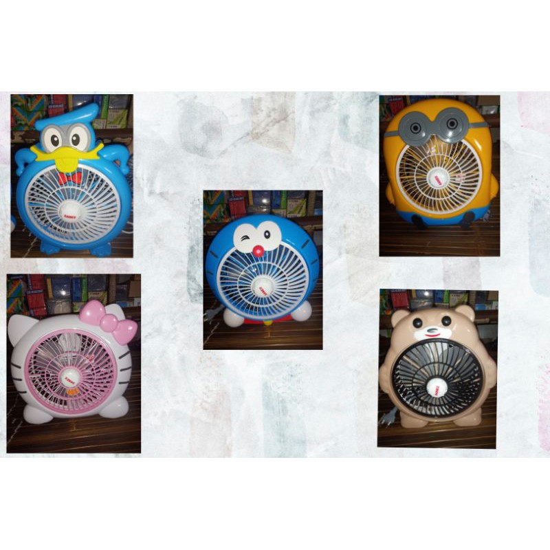 kipas angin karakter beruang 8 in 2 putaran