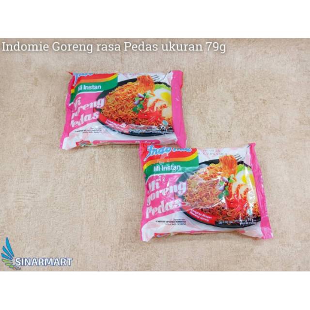

MIE INDOMIE GORENG PEDAS 79 GRAM