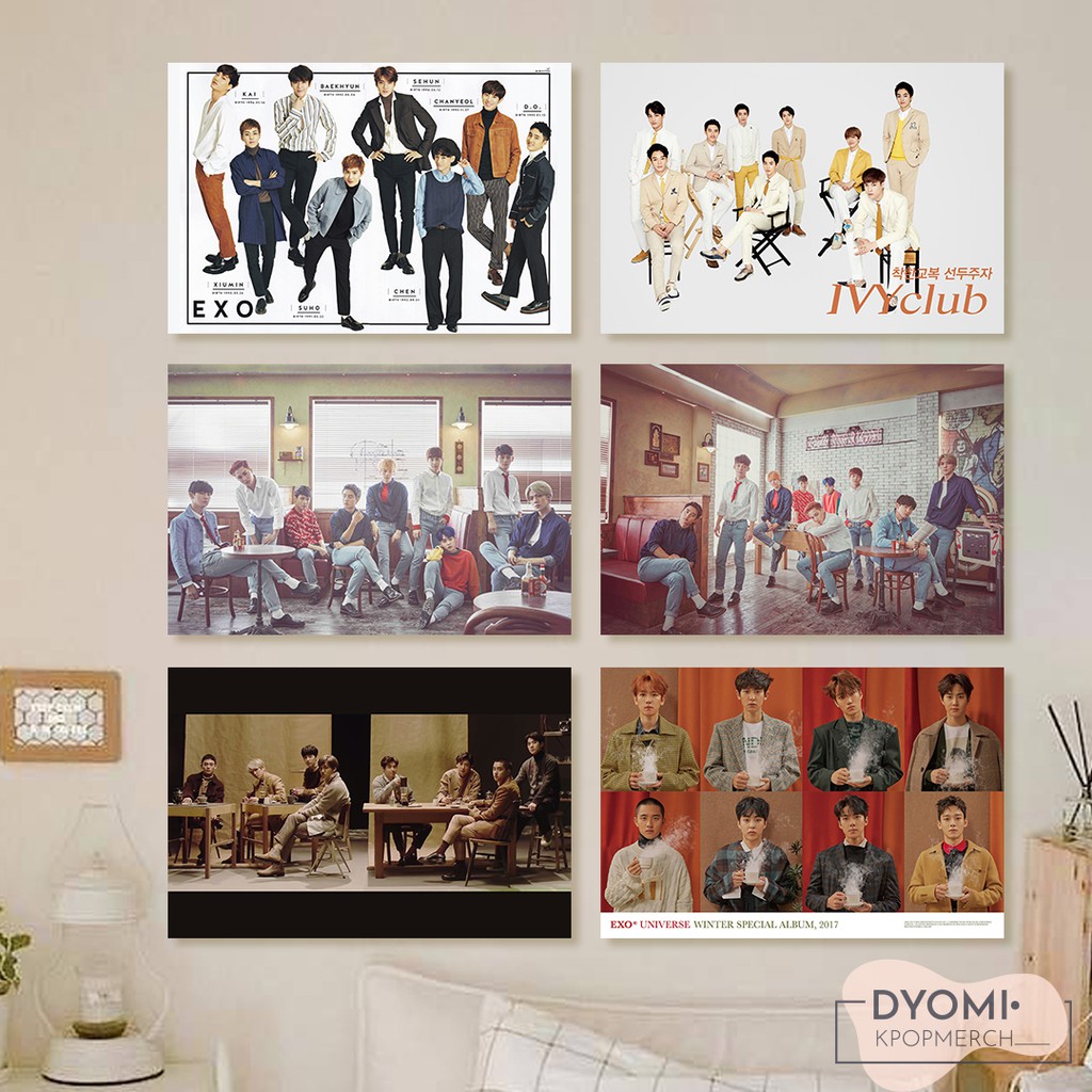 POSTER KAYU EXO, HIASAN DINDING KPOP, POSTER KAYU KPOP, DEKORASI RUANGAN EXO, DEKORASI KAMAR KPOP