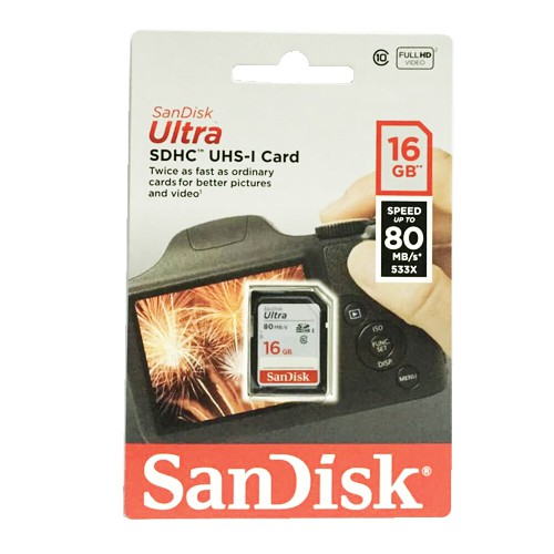 Sandisk Ultra SDHC Class 10 80MBps - 16GB