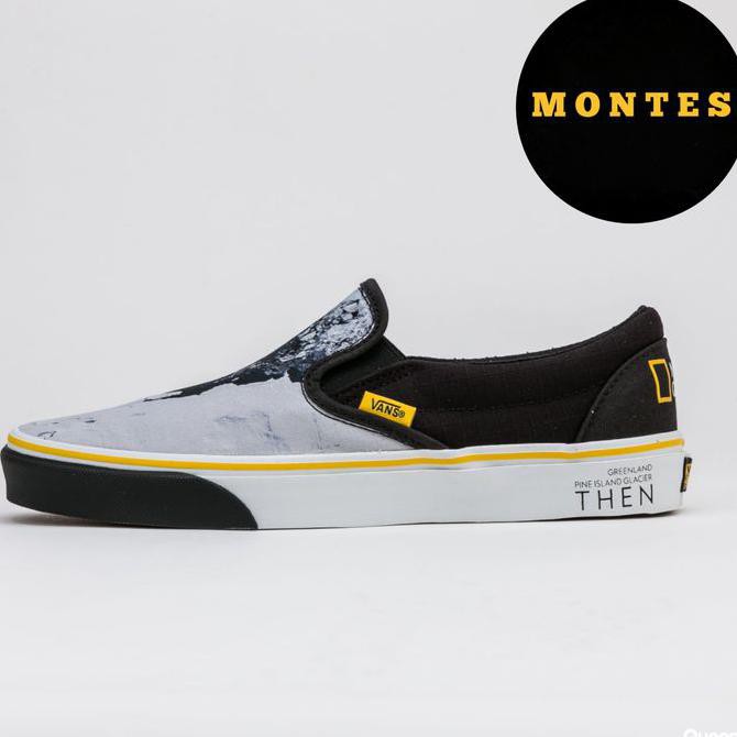 Trending Slip On Pria Formal⚫ Sepatu Vans Slip On X National Geographic Glacier 100% Original Bnib