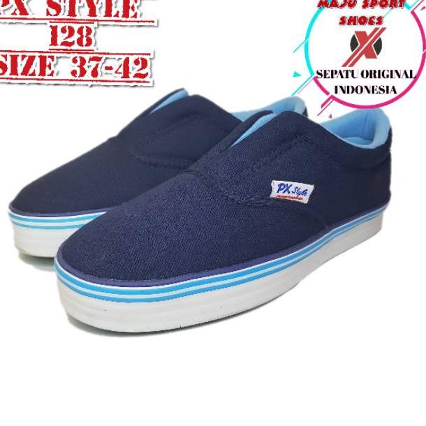 Px Style 128 179 - Sepatu Original Slip On Kanvas Sepatu Lukis / Sepatu Slip On Px Style Pria Wanita