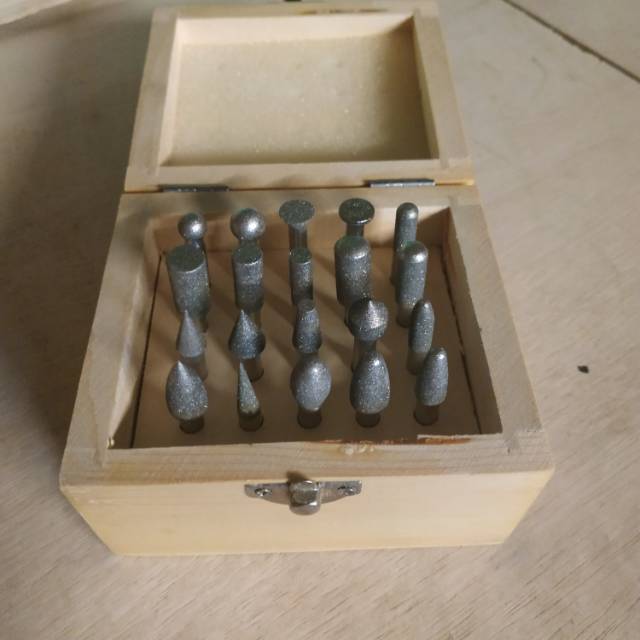 Mata bor ukir bor intan set 20 pcs AS 6 mm