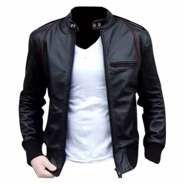 PROMO JAKET KULIT PRIA JAKET KULIT COWOK JAKET KULIT MURAH JAKET KEREN - SIZE M