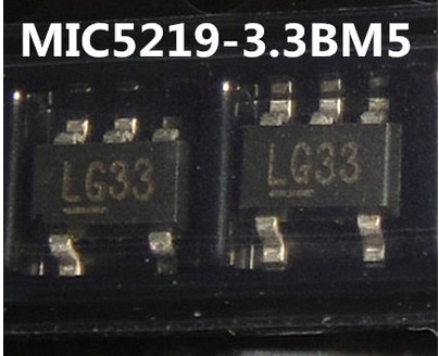 (Ready Stock) 20PCS/LOT LG33 MIC5219-3.3YM5 SOT23-5 MIC5219 Output LDO Adaptor Output