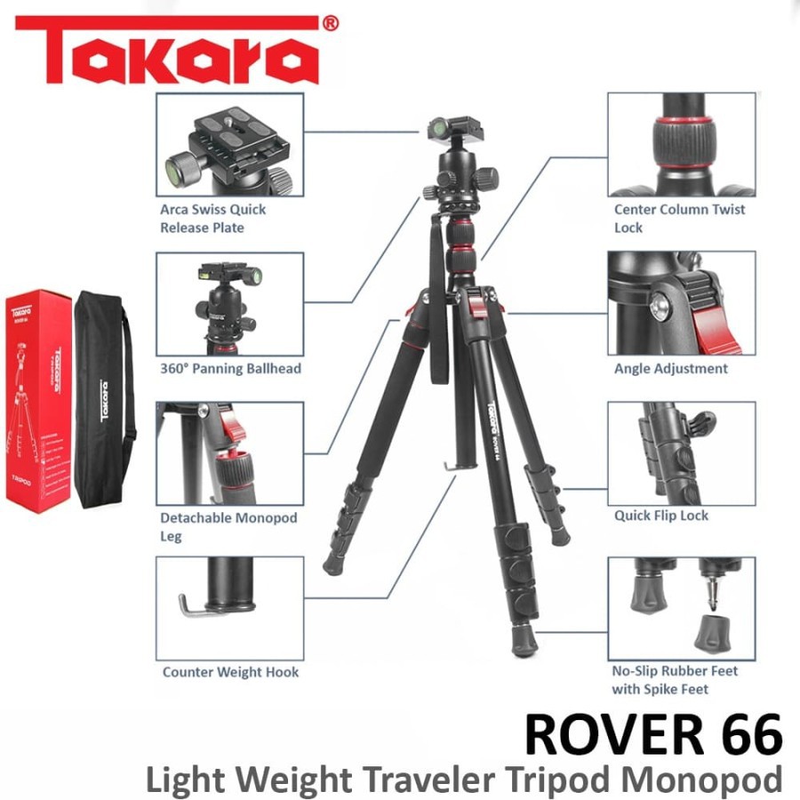 TRIPOD MONOPOD TAKARA ROVER 66 PAKET T054