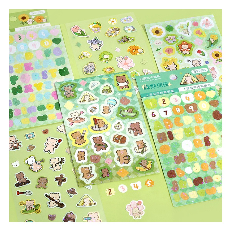 

Cute Small World Hologram Diary Deco Stickers [pp]