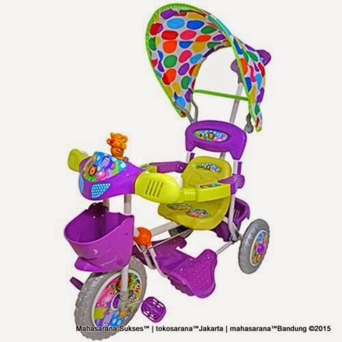 Bandung Go-Send Royal RY1082C Classics Baby Tiger Sepeda Roda Tiga Kanopi Purple