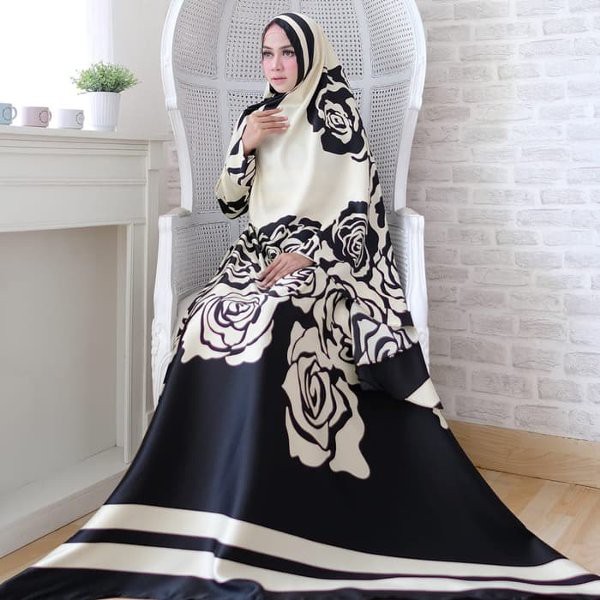 Baju Muslim Wanita Alula Syari Coksu NI - Gamis Wanita Maxmara Coklat Susu