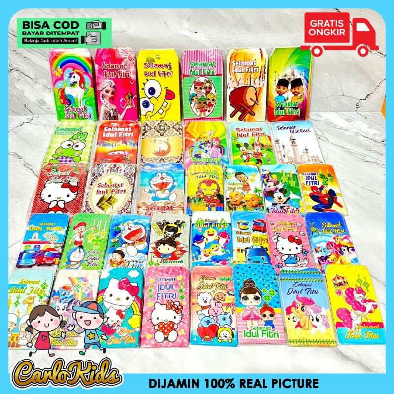 

CarloKids Amplop Lebaran Idul Fitri Motif Anak-Anak Isi 10 Pcs RANDOM