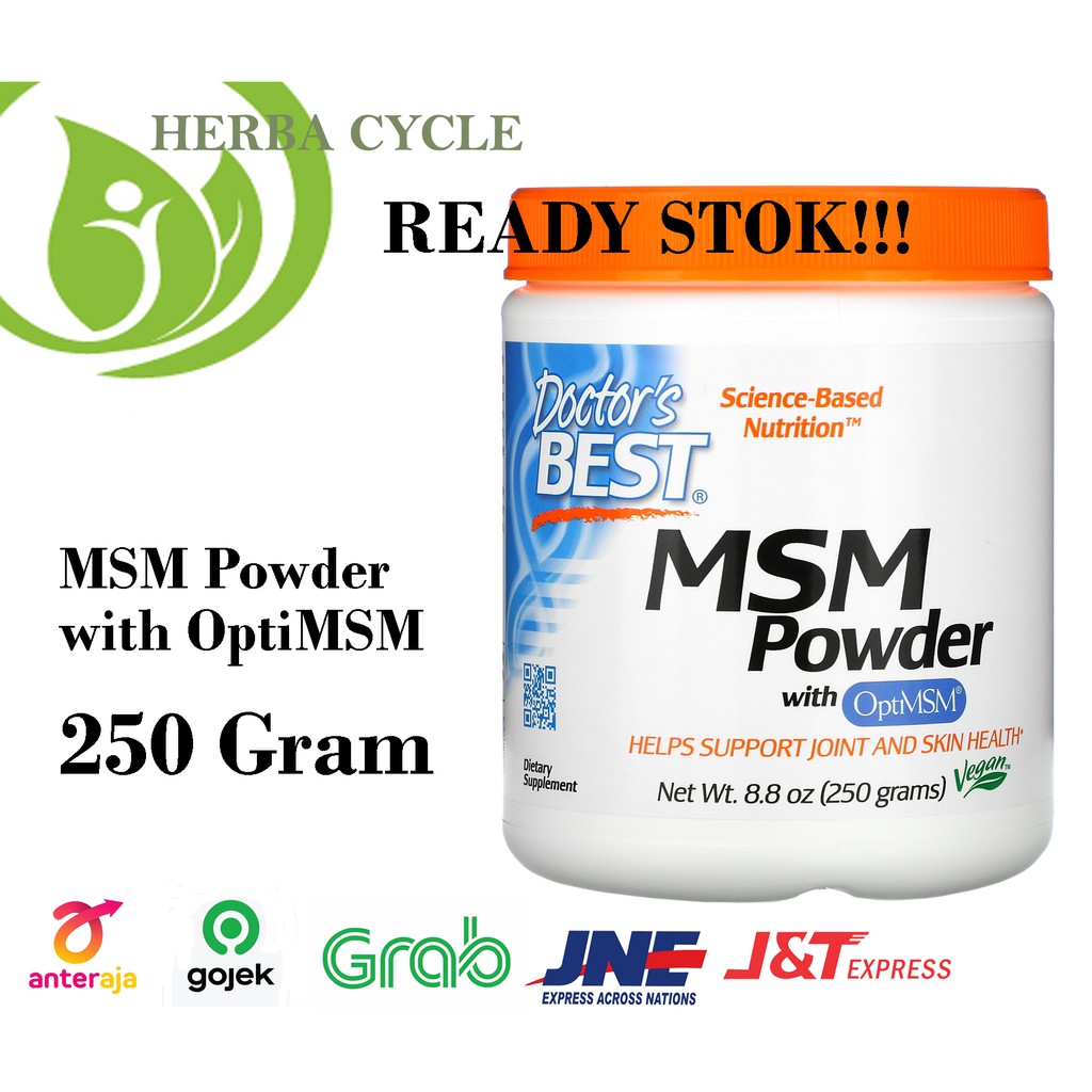 Doctor Best MSM Powder with OptiMSM 250 g Best MSM Bubuk MSM Kesehatan Sendi