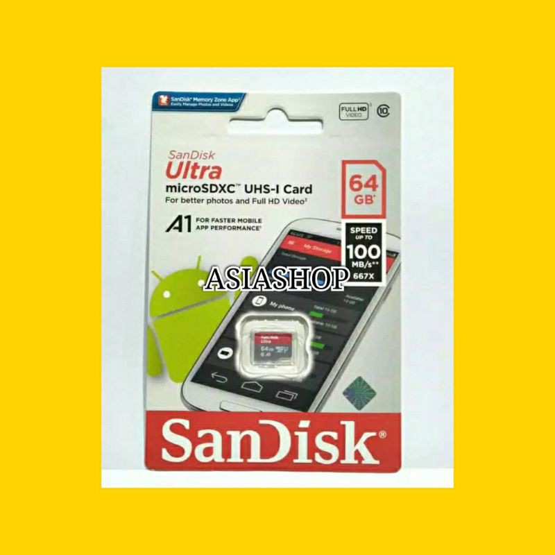 Memory Card Sandisk 64 gb ! ORIGINAL SANDISK HIGH QUALITY!