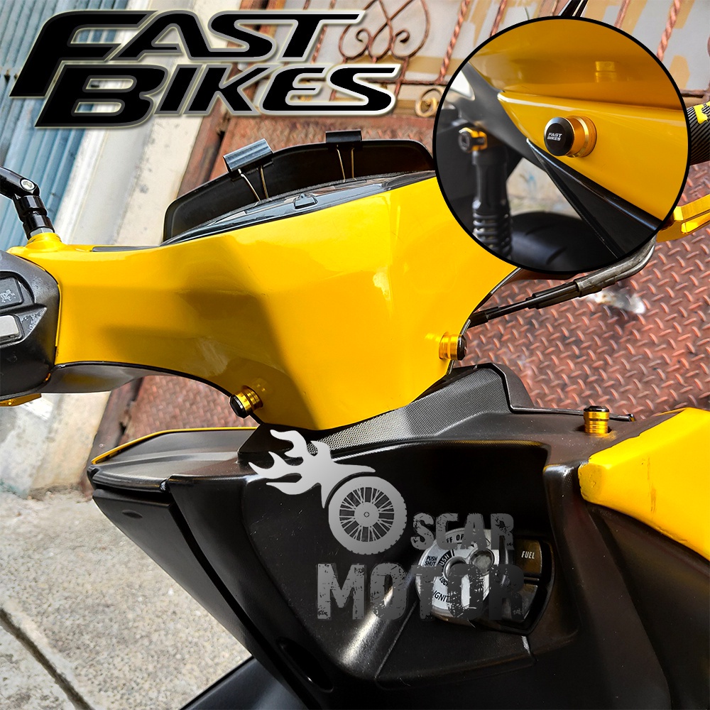 MONEL FAST BIKES TUTUP BAUT FULL CNC NEW COVER BODY MOTOR ANTI BARET motor