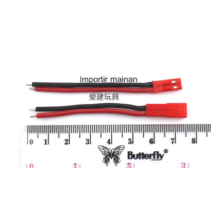 Jst Conecctor 2 Pin Male Female Socket Jst 2 Pin Baterai Lipo 2S 7.4V