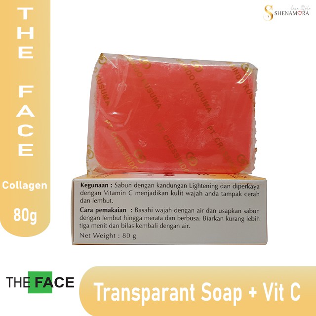 The Face Sabun Collagen Brightening Transparant Soap 80 Gram