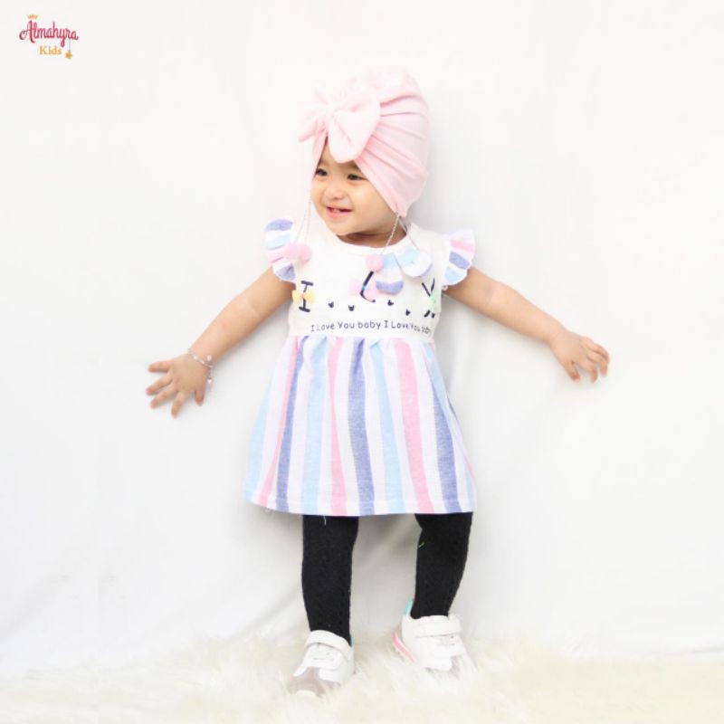 Afsheenastore Dress Anak Katun Serat Dress Bayi