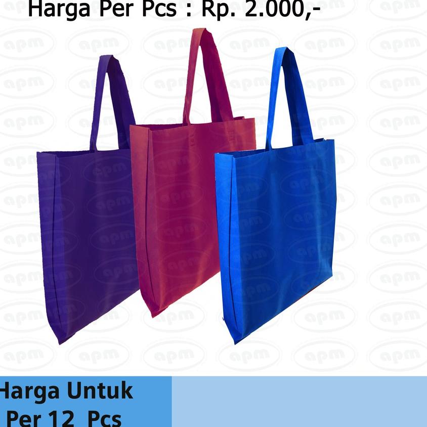 

✬ Tas Spunbond / Goodiebag Lipat Samping Ukuran 25cm x 35cm x 8cm Polos (12 pcs) ✧