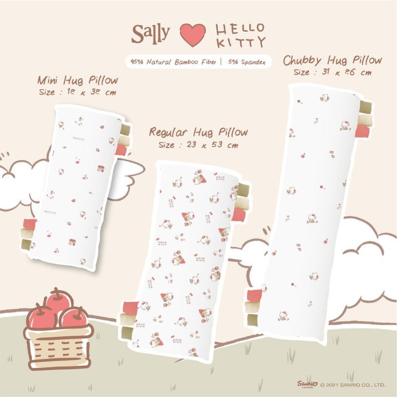 Friends Of Sally Original/ Watercolor /Hello Kitty /Zion the Lion - Mini Hug / Regular Hug / Baby &amp; Toddler Head Pillow - Bantal / Guling Anak