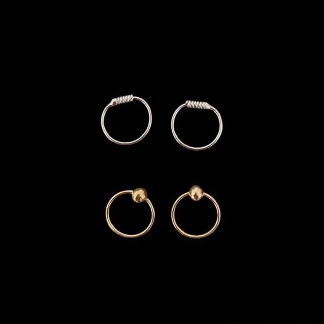 Anting Bayi Perak Asli 925 Lapis Emas Putih - Anti Karat - Perhiasan Wanita