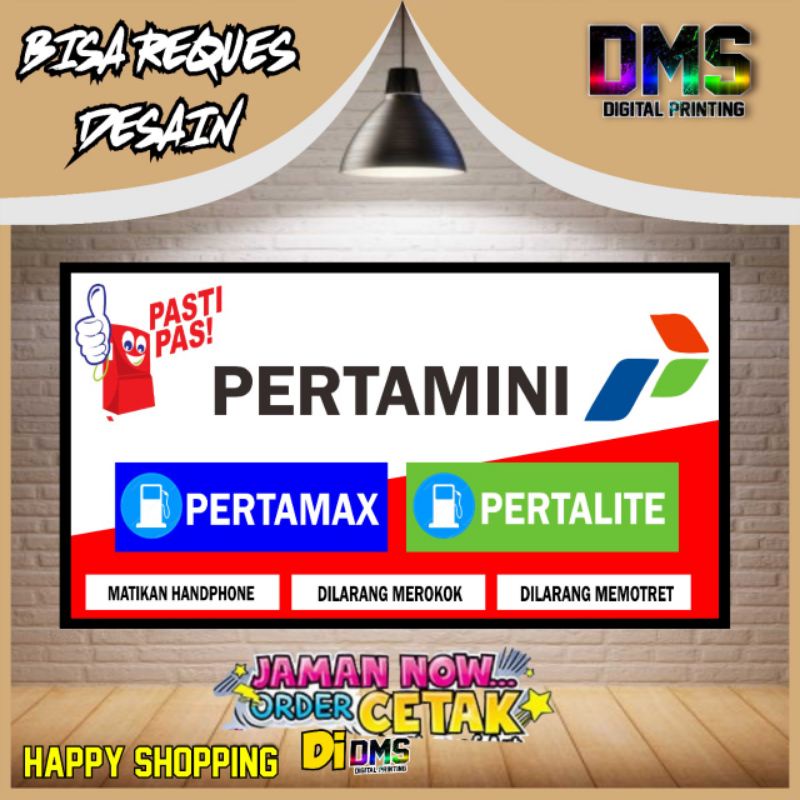 COD / Spanduk Banner Pom mini Pertamini Pom Bengsin