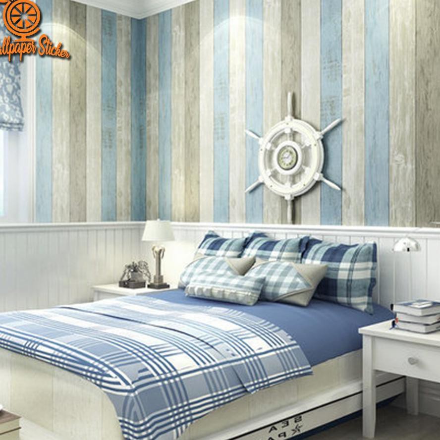 MEN SALE COD  Wallpaper dinding motif papan kayu coklat nature ukuran 45cm x 10m GH161 / GH052